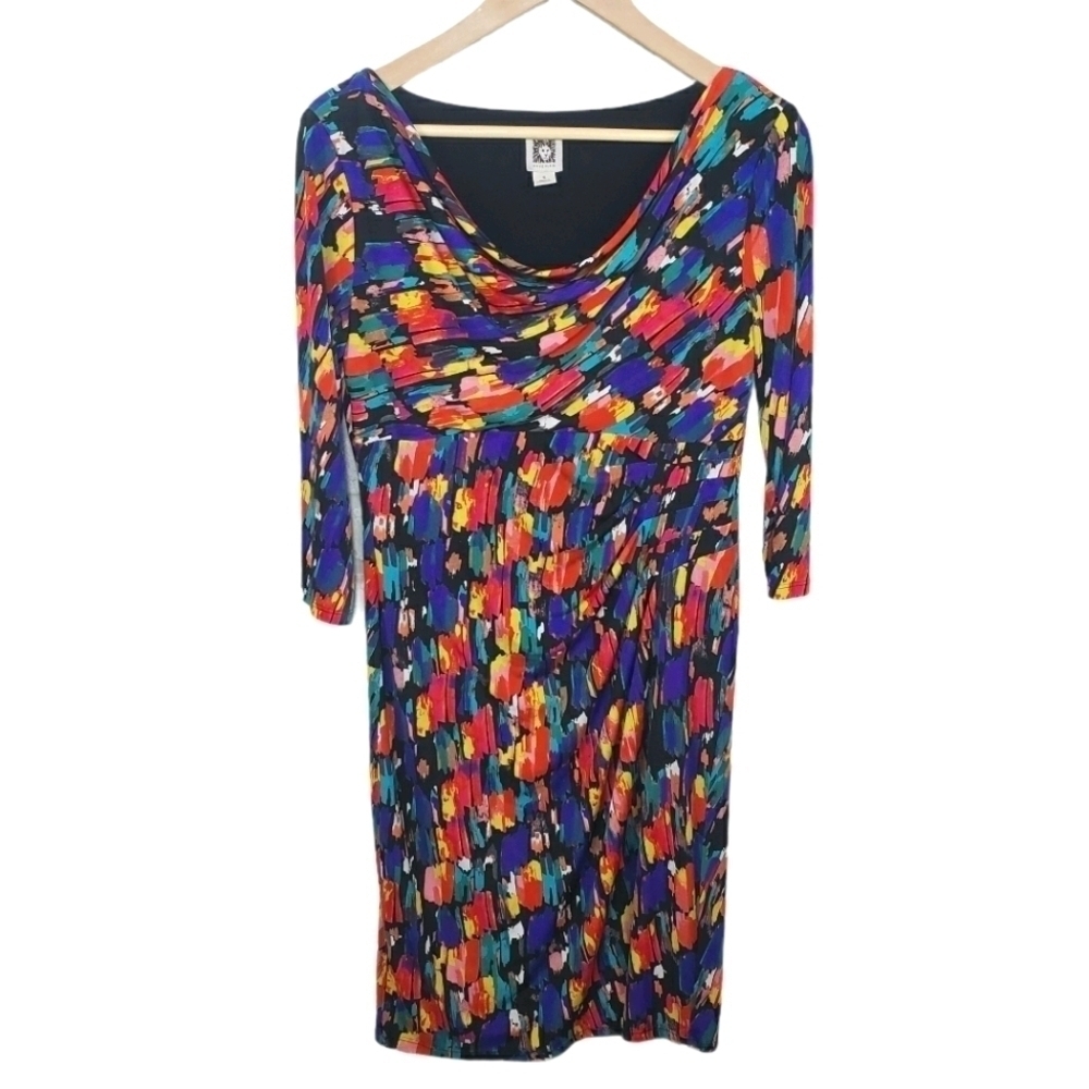 ANNE KLEIN Draped Cowl Sheath Dress Size 6